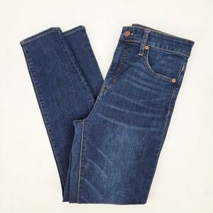 Madewell Curvy High Rise Skinny Jeans Dark Wash Denim Size 27